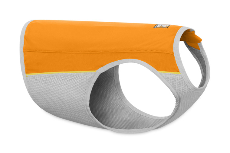chaleco capa Ruffwear Jet Stream naranja aporta al perro enfriamiento,refleja la radiación solar con máxima cubrición toma 1