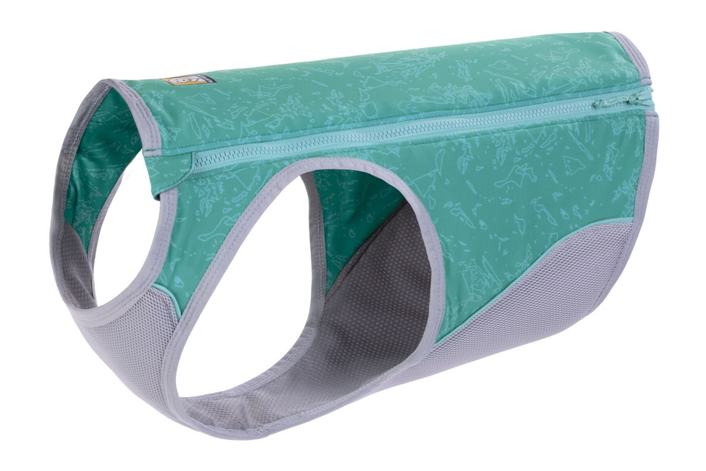 chaleco capa enfriamiento para perros Ruffwear Swamp Cooler Zip Turquesa refleja rdiación sol con alta cubrición toma 5