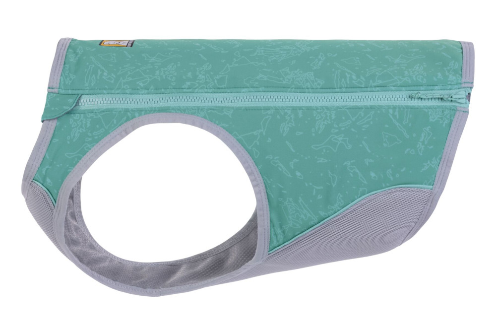 chaleco capa enfriamiento para perros Ruffwear Swamp Cooler Zip Turquesa refleja rdiación sol con alta cubrición toma 2