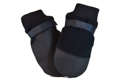 botas zapatos para perros Muttluks Hott Doggers con suela antideslizante de goma uso en interior suelos resbaladizos negro