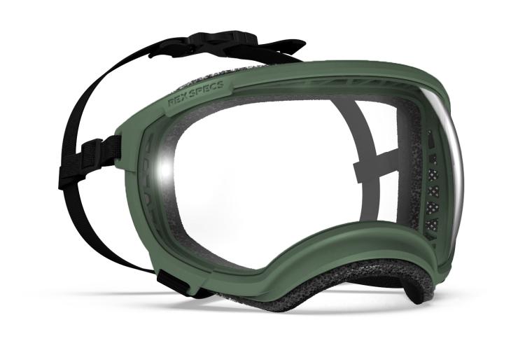 Gafas para perros REX SPECS V2 Green Army para partículas, sol, problemas oculares. Indicadas para cualquier