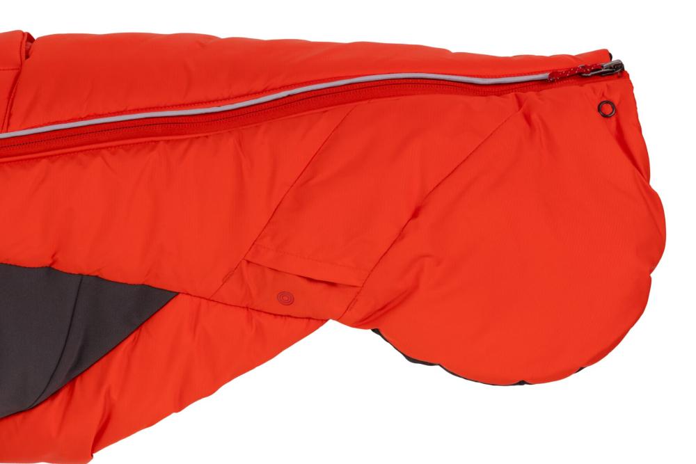 abrigo para perros Ruffwear FURNESS™ Rojo. Ultra caliente y de alta cubrición. Ideal para frío intenso, nieve... toma 10