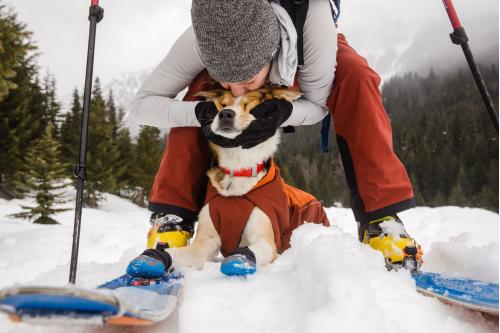 abrigo para perros Ruffwear VERT™  Naranja. Ultra caliente y de alta cubrición. Ideal para frío intenso, nieve... toma 15