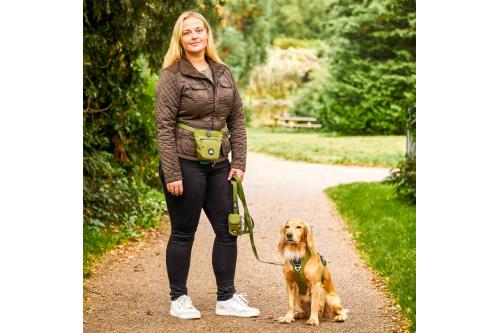 Bolsa para premios golosinas para entrenamiento perros DOG Copenhagen. Cierre magnético y dispensador de bolsitas . Con perro 4
