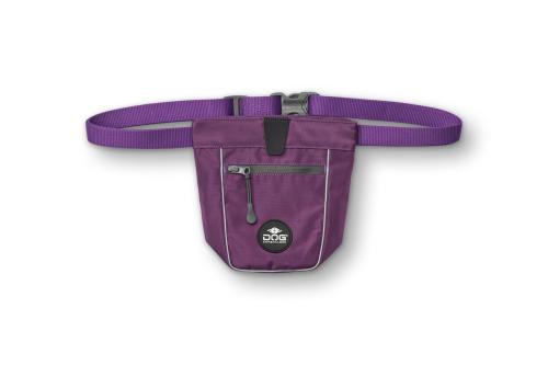 Bolsa para premios golosinas para entrenamiento perros DOG Copenhagen. Cierre magnético y dispensador de bolsitas . Lila 4