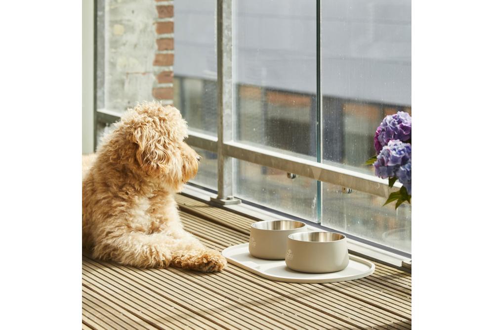 Estera mantel para comederos boles de perros Dog Copenhagen Libra. uso 4