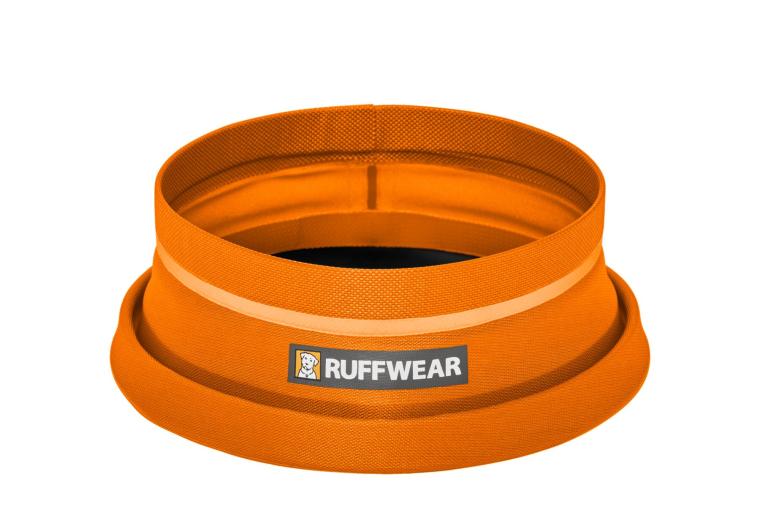 bol plegable para perros Bivy™ naranja de Ruffwear para mochila, senderismo, trekking, running, viajes,... toma 1 2