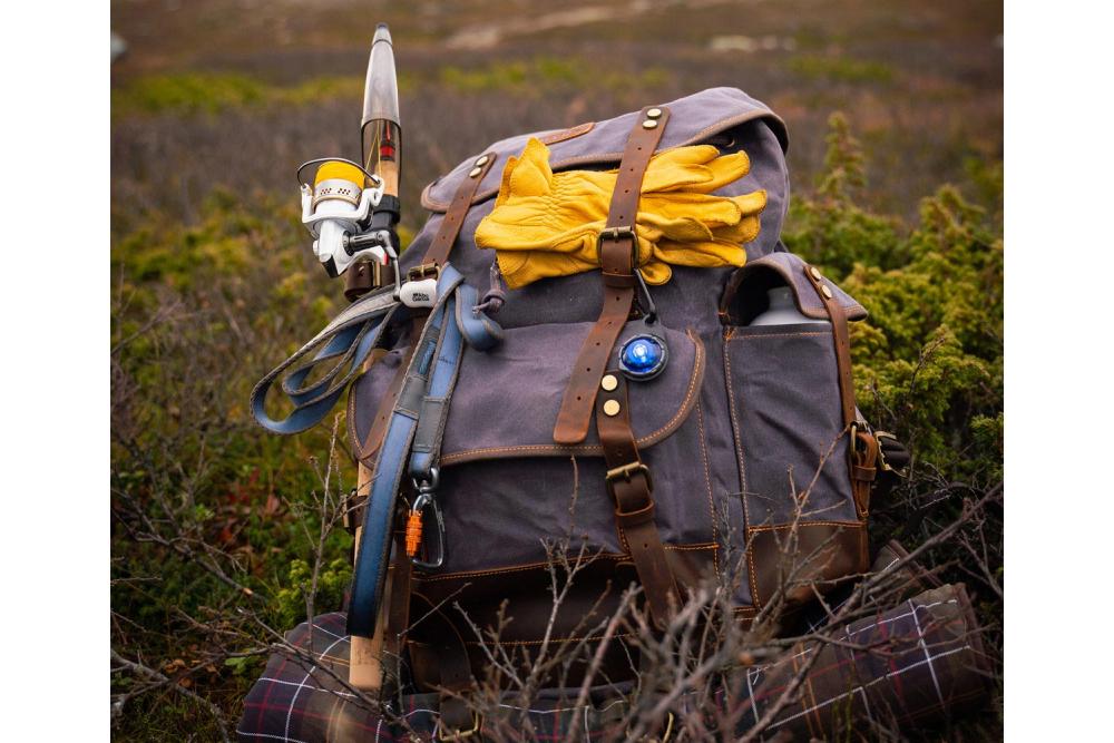 Orbiloc Carabiner - Mosquetón - Luz LED seguridad y alta visibilidad para perros - ejemplo con perro 03