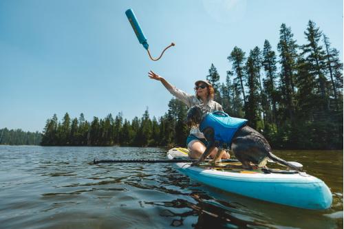 Chaleco salvavidas para perros Ruffwear Float Coat™ azul Deep.  Ejemplo 2