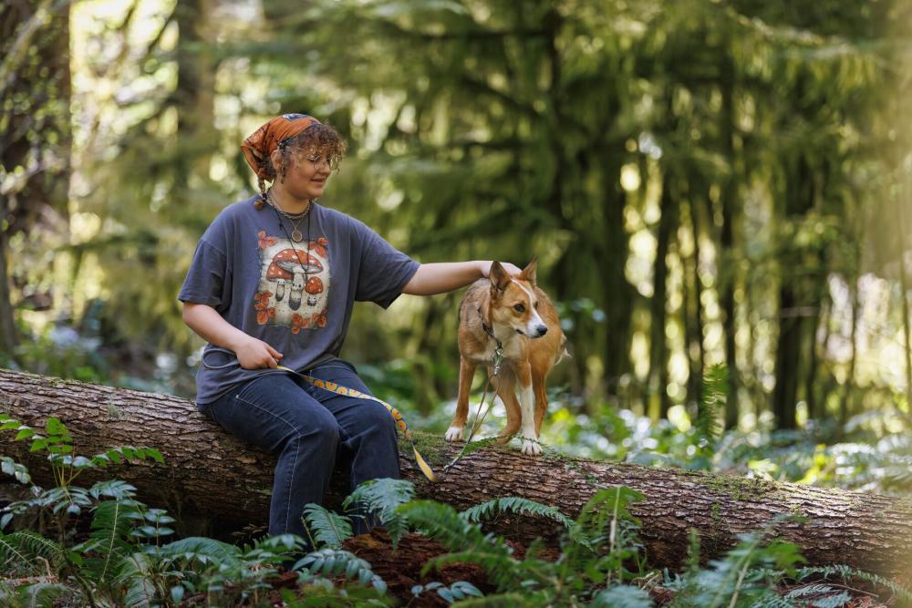 correa reflectante regulable  para perros Crag EX™ Ruffwear. ejemplo 3