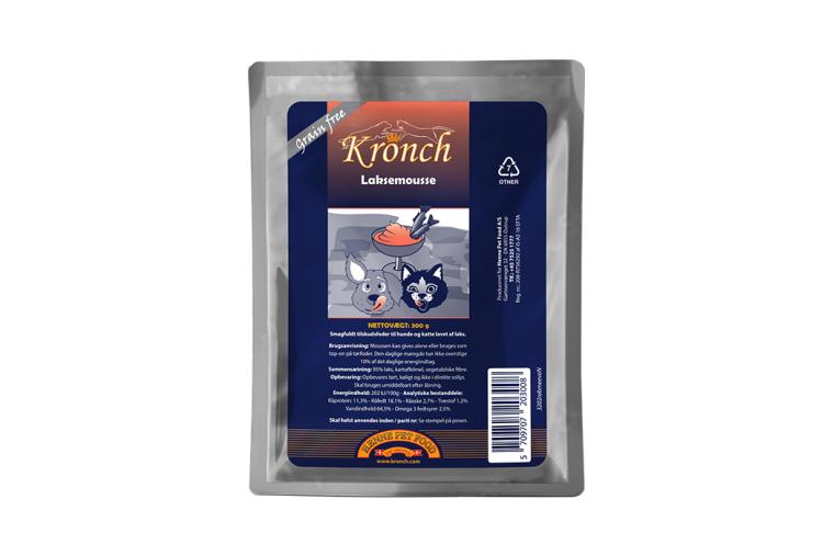 Henne Lakse Kronch Mousse sabroso para perros