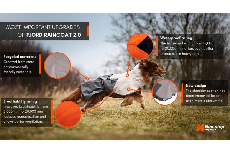 Chubasquero para perros Non-Stop Fjord 2.0, protección total a lluvia, viento, nieve… toma 1 2