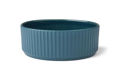 Bol cuenco para perros Kronborg de DOG Copenhagen. Cerámica porcelana. Azul 1