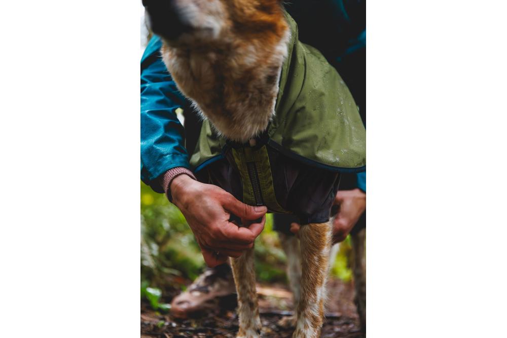 Chubasquero para perros Ruffwear SUN SHOWER™ COVERALL Amarillo. Imagen 14