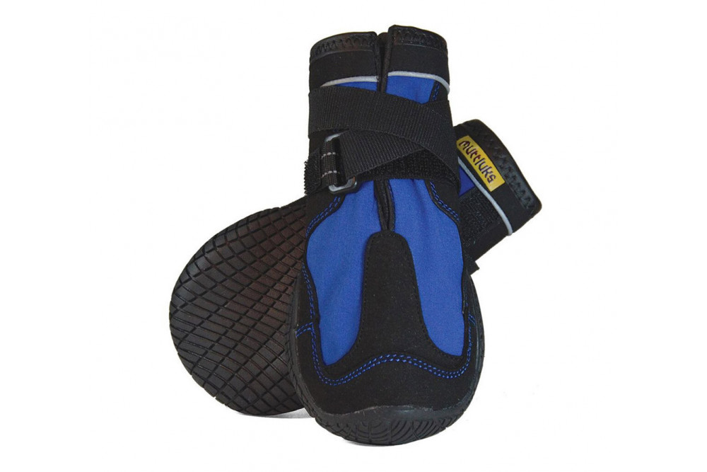 botas zapatos para perros SNOW MUSHER nieve invierno azul Muttluks, protección y duración de la suela de goma toma 2