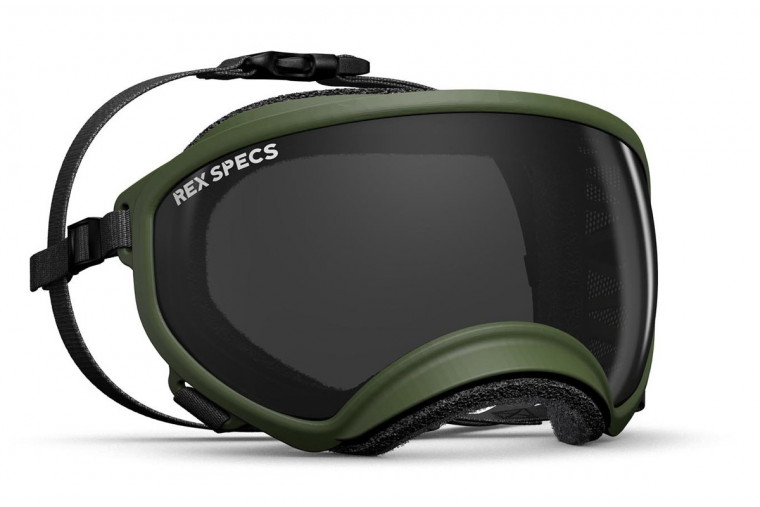 Gafas para perros REX SPECS green army. Protección de los ojos  a rayos UV, partículas,  traumatismos oculares, plasmoma. toma 1
