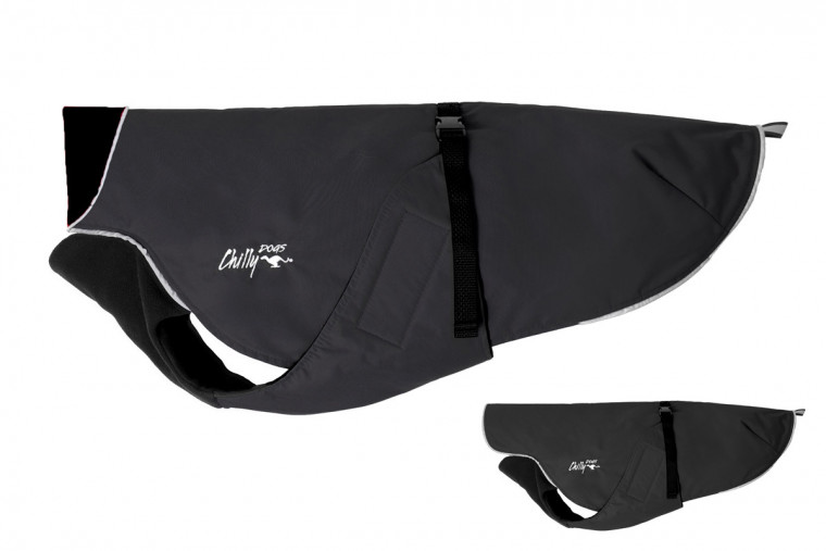Chubarquero para perros Chilly Harbour Slicker Negro, protección tatal a lluvia y viento, nieve… toma 1