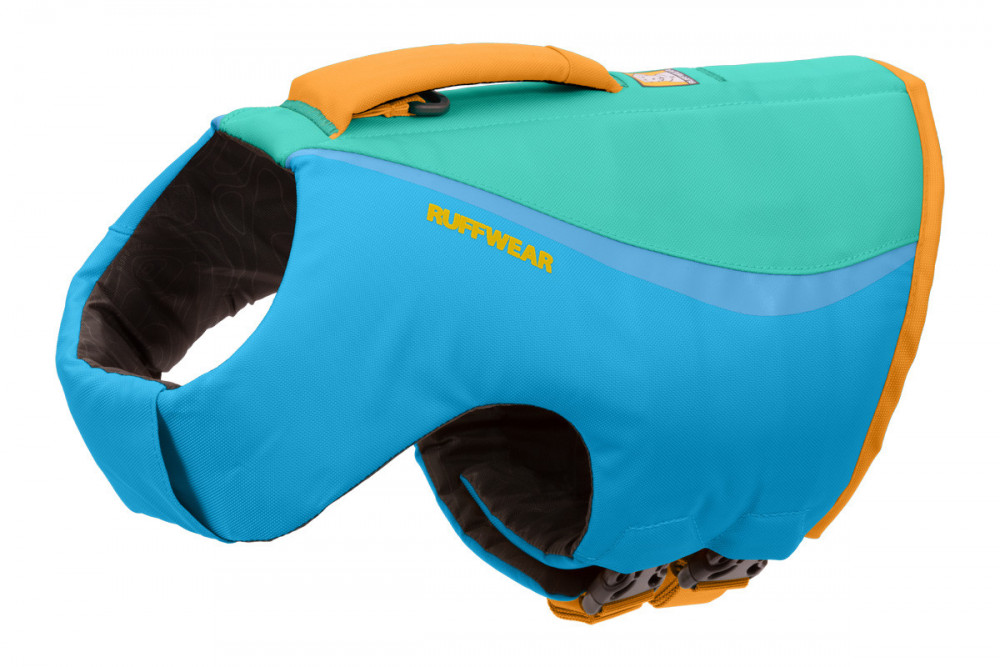 chaleco salvavidas para perros Ruffwear Float Coat™ Azul más flotación y seguridad. rafting, kayak, surfing, paddle. toma 1