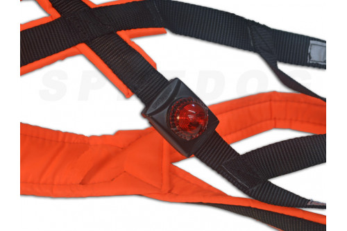 Luz led naranja alta visibilidad y seguridad para perro. Uso en collares, arneses y correas. Resistente, sumergible toma 5