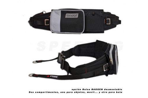 Pack, equipación canicross FREEMOTION Non-Stop PLUS. canicross, skijoring, bikejoring,  incluye arnés, cinturón y linea toma 8