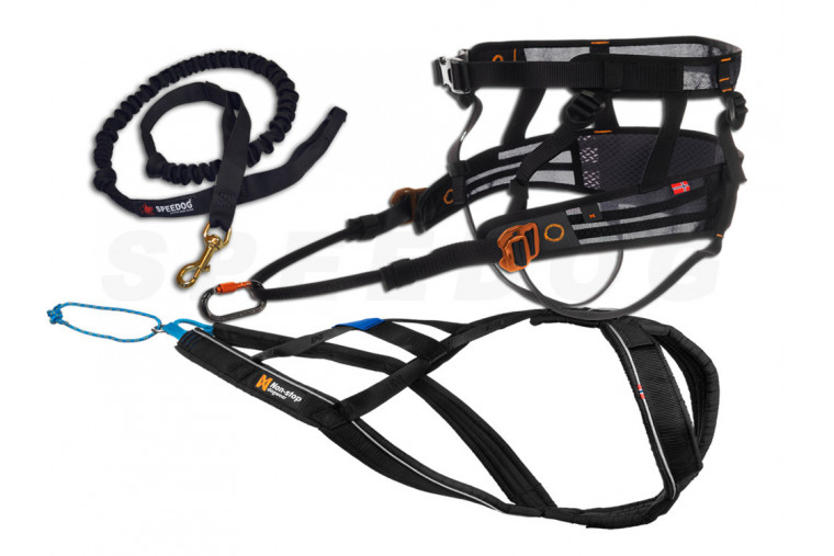 Pack, equipación canicross NANSE NOME CANIX BELT Non-Stop PLUS. canicross, bikejoring, incluye arnés, cinturón linea toma 1