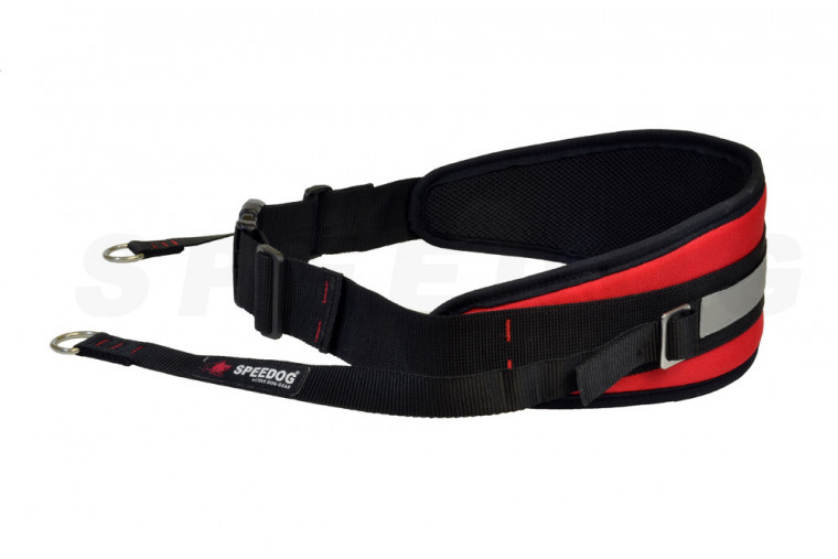Cinturón canicross y skijoring CX-GO RED. cinturón confortable en competición.  El cinturón se usa para para correr toma 1
