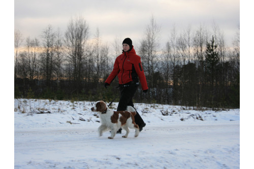 Cinturón de canicross y skijoring BAGGEN REFLEX.  cinturón confortable en competición.  cinturón para correr toma 3