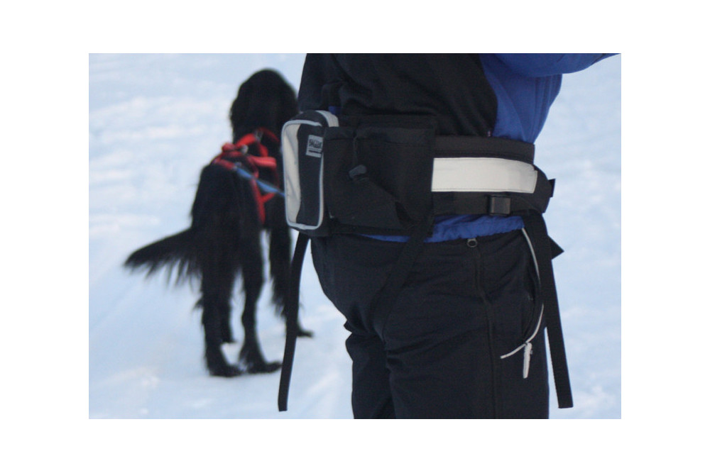 Cinturón de canicross y skijoring BAGGEN REFLEX.  cinturón confortable en competición.  cinturón para correr toma 4