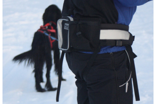 Cinturón de canicross y skijoring BAGGEN REFLEX.  cinturón confortable en competición.  cinturón para correr toma 4