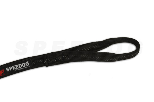 Línea para perros Bikejoring, Skijoring TUBULAR REFLEX 3 metros con elástico. para absorber tirones de los perros toma 2