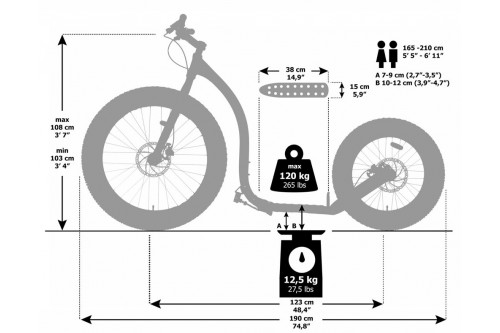 Patinete Kickbike Fat max. Patinetes y scooters para utilizar con perros en bikejoring por montaña, con perros. toma 6