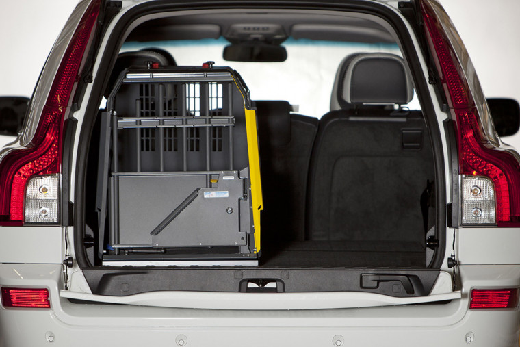 transportin jaula de coche para dos perros Variocage SINGLE L son los más seguros e innovadores. MIMSafe Suecia. toma 1 2