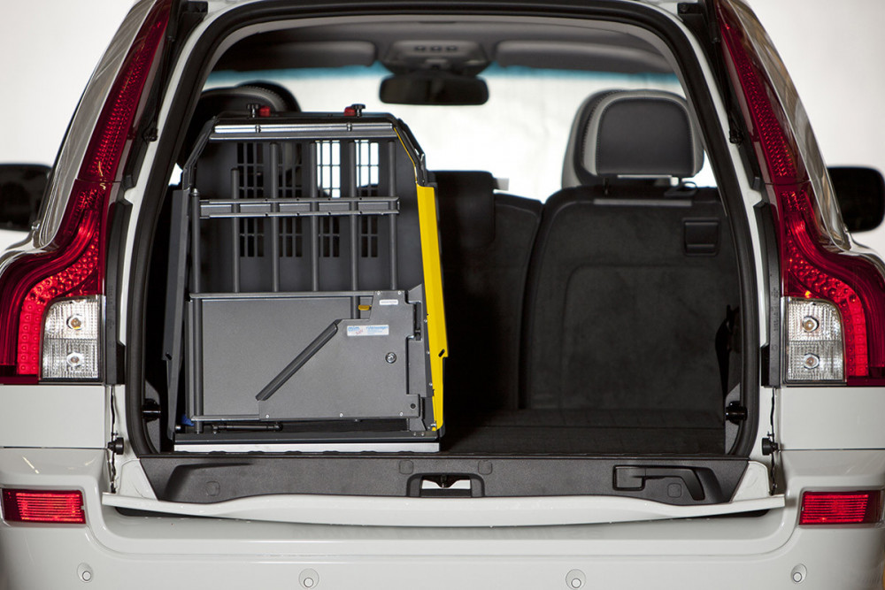 transportin jaula de coche para dos perros Variocage SINGLE L son los más seguros e innovadores. MIMSafe Suecia. toma 2