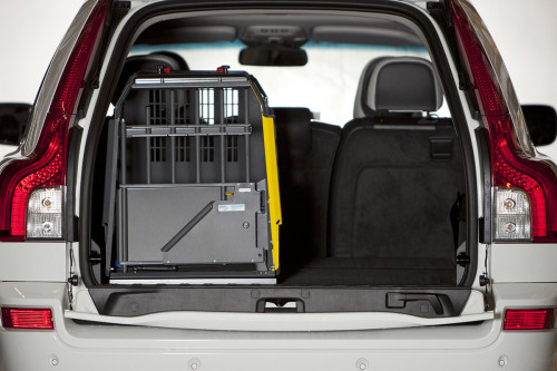 transportin jaula de coche para dos perros Variocage SINGLE L son los más seguros e innovadores. MIMSafe Suecia. toma 2