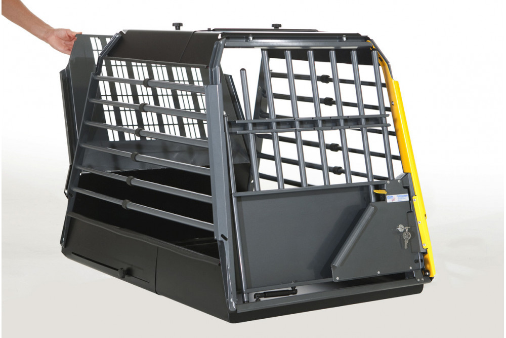 transportin jaula de coche para dos perros Variocage SINGLE MAXIMUM son los más seguros e innovadores. MIMSafe Suecia. toma 2