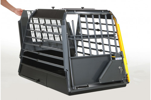 transportin jaula de coche para dos perros Variocage SINGLE XXL+ son los más seguros e innovadores. MIMSafe Suecia. toma 2