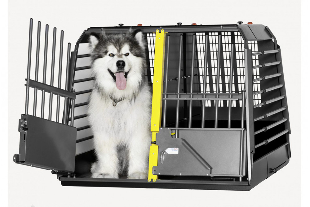 transportin jaula de coche para dos perros Variocage DOBLE MAX son los más seguros e innovadores. MIMSafe Suecia. toma 3