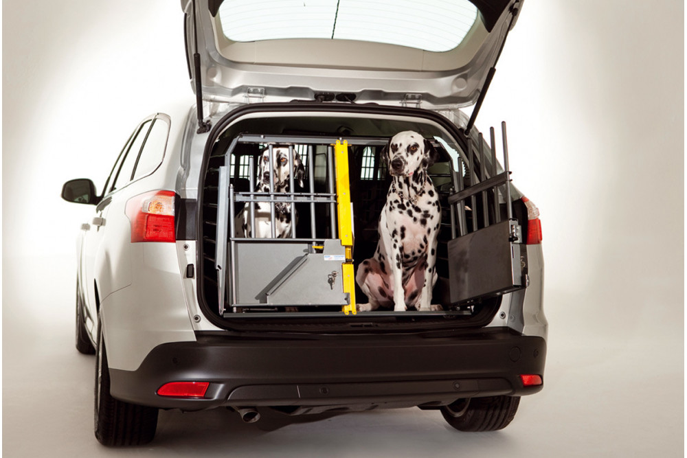 transportin jaula de coche para dos perros Variocage DOBLE L + son los más seguros e innovadores. toma 4