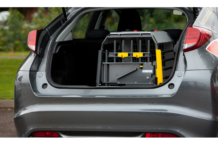 transportin jaula de coche para dos perros Variocage SINGLE COMPACT L son los más seguros e innovadores. MIMSafe Suecia. toma 1 2