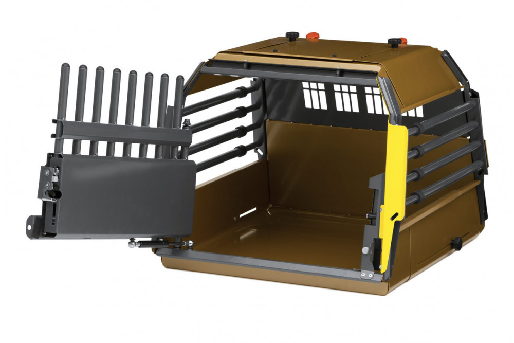 transportin jaula de coche para dos perros Variocage MINI MAX XL son los más seguros e innovadores. MIMSafe Suecia.toma 2