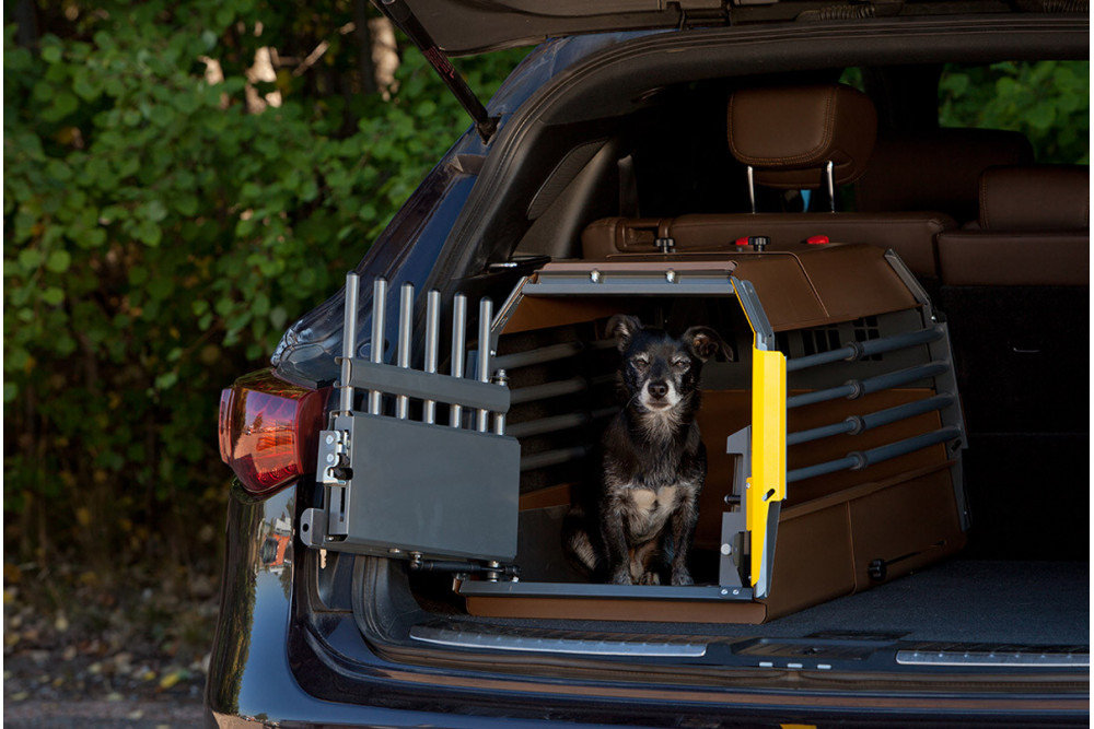 transportin jaula de coche para dos perros Variocage MINI MAX L son los más seguros e innovadores. MIMSafe Suecia.toma 3
