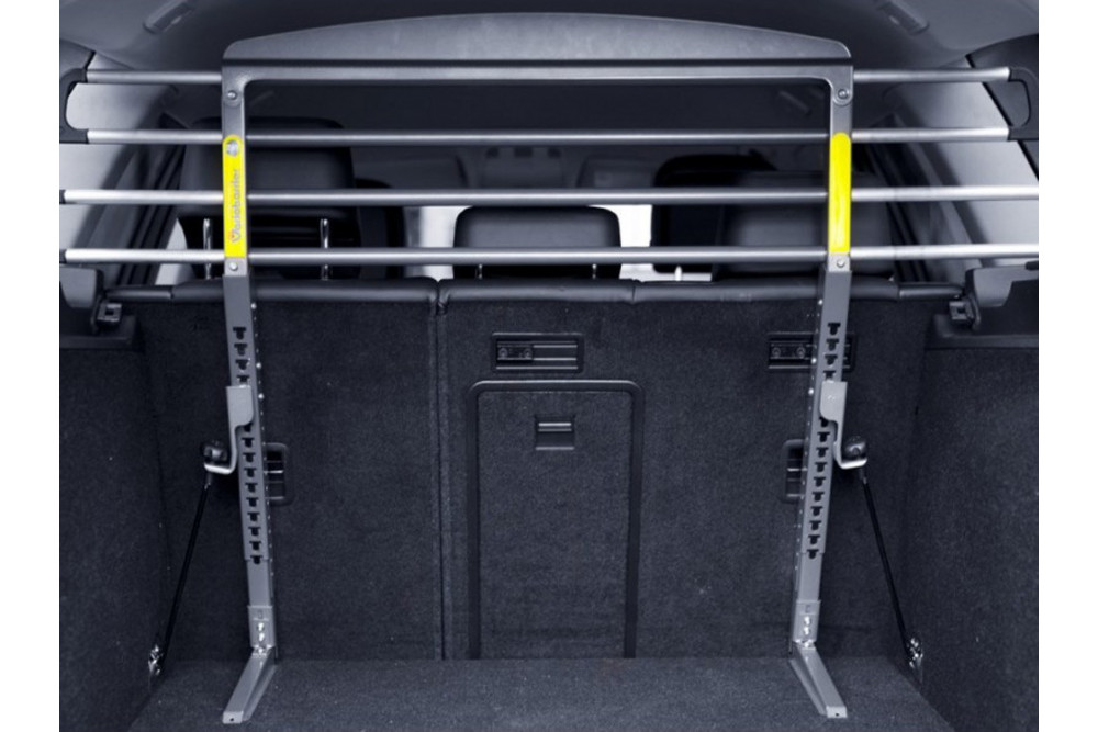 barrera separador de seguridad para perros en coches VarioBarrier MIMSafe (Suecia) está ensayada en test de impacto toma 4