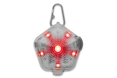 luz de seguridad para perros Ruffwear THE BEACON™ resistente, impermeable, muy visible.  Recargable USB. rojo 1