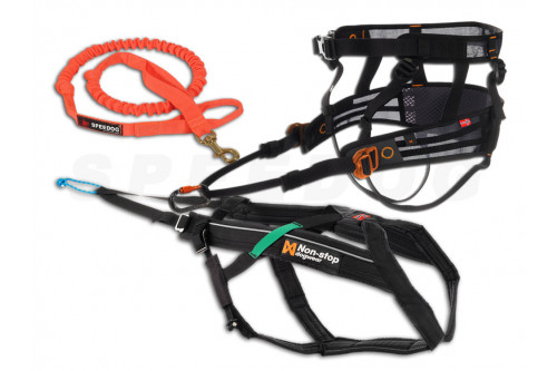 Pack, equipación canicross FREEMOTION Non-Stop PLUS. canicross, skijoring, bikejoring,  incluye arnés, cinturón y linea toma 1
