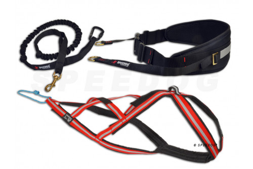 Pack, equipación canicross Dragrattan Xback Cx-Go Plus. canicross, skijoring, bikejoring, incluye arnés, cinturón y linea toma 1