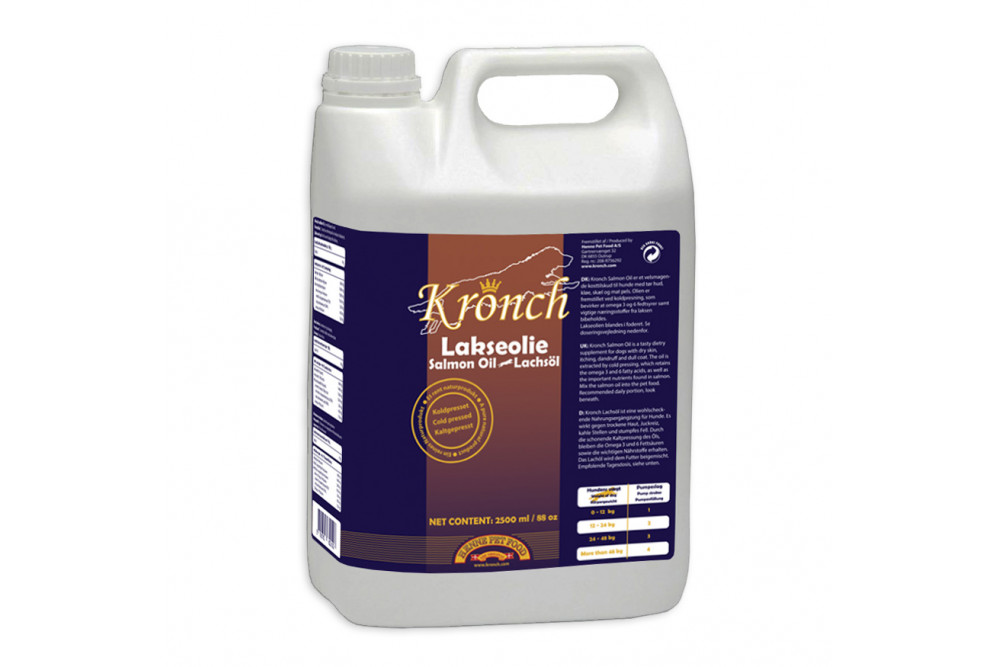 Aceite de salmón para perros envase 2,5 litros. importancia de omega 3 y omega 6 en la alimentación de los perros toma 2