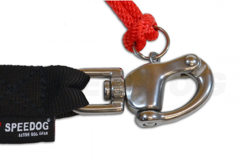 Mosquetón de liberación rápida PLUS INOX. para Canicross y Skijoring. resistencia de uso 300kg. y Rotura 1200 kg. toma 1