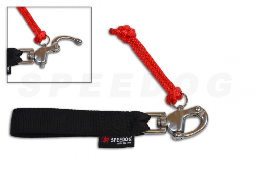 Mosquetón de liberación rápida PLUS INOX. para Canicross y Skijoring. resistencia de uso 300kg. y Rotura 1200 kg. toma 2