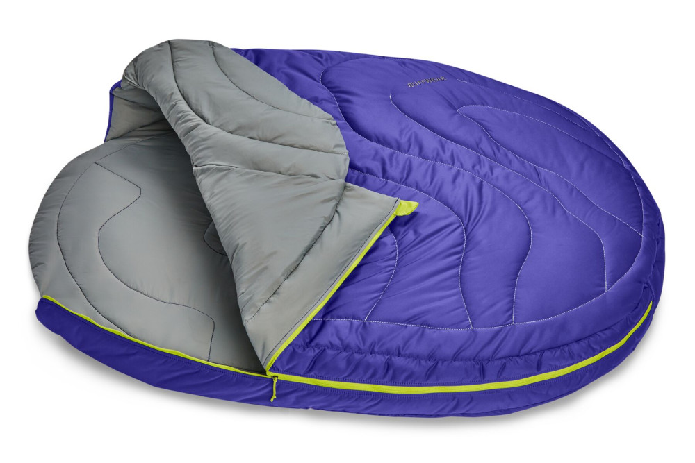 saco de dormir para perros Ruffwear Highlands™ ligero  ocupa poco espacio enrollado en su bolsa. para camping y mochila toma 1