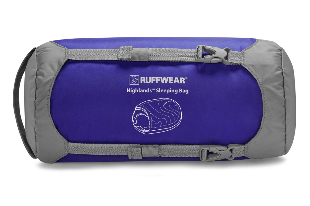 saco de dormir para perros Ruffwear Highlands™ ligero  ocupa poco espacio enrollado en su bolsa. para camping y mochila toma 6